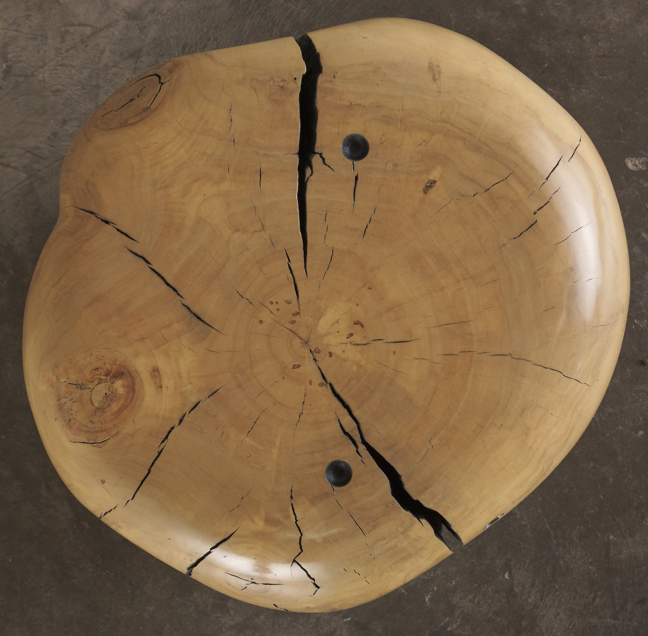 NATURAL COTTONWOOD SIDE TABLE BY DAN POLLOCK