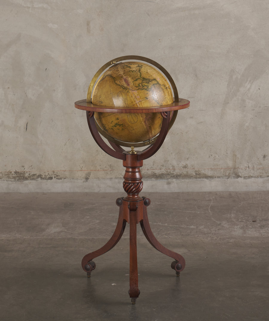 NEWTON'S TERRESTRIAL FLOOR GLOBE, LONDON, 1840