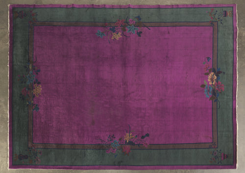 JEWEL TONED NICHOL'S ART DECO RUG