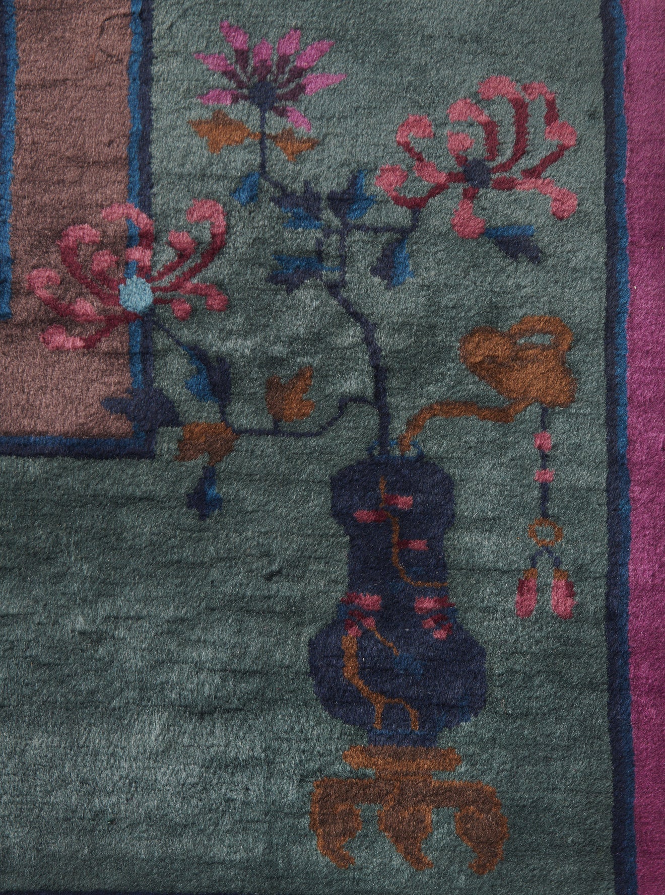 JEWEL TONED NICHOL'S ART DECO RUG