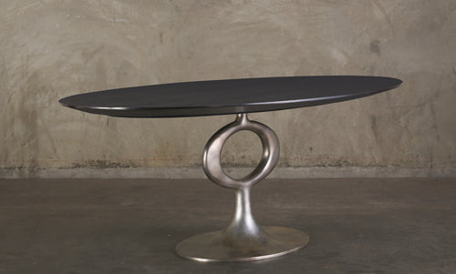 BCW OP ELLIPSE TABLE WITH WOOD TOP