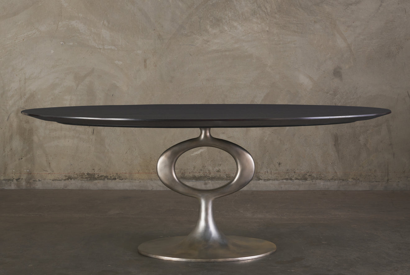 BCW OP ELLIPSE TABLE WITH WOOD TOP