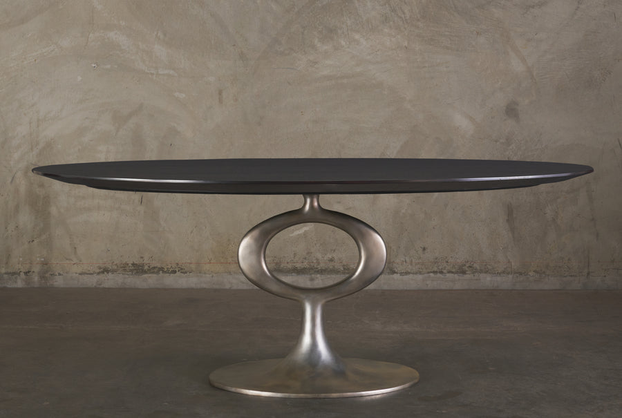 BCW OP ELLIPSE TABLE WITH WOOD TOP