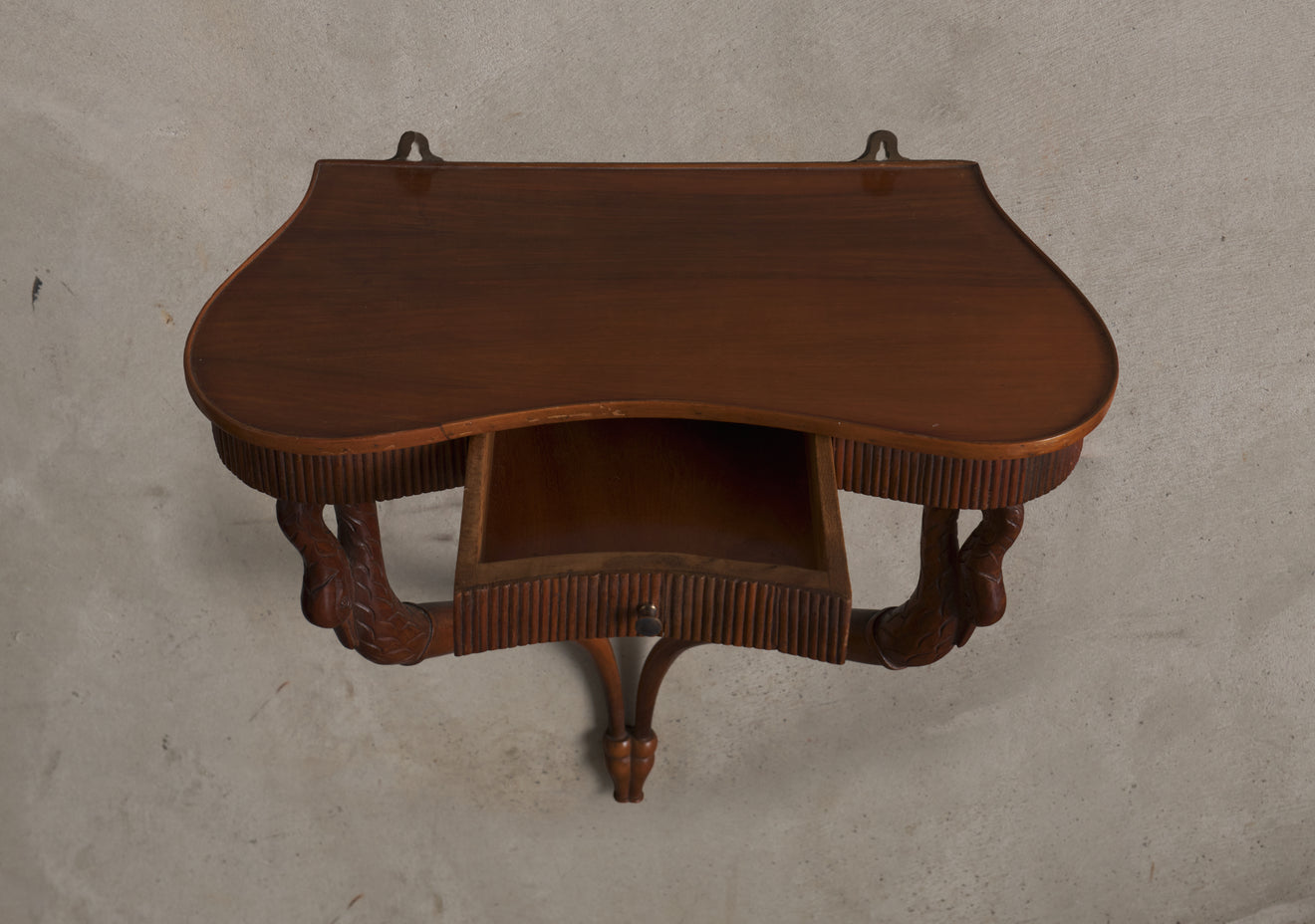 PAIR OF 1940S SWAN WALL CONSOLES