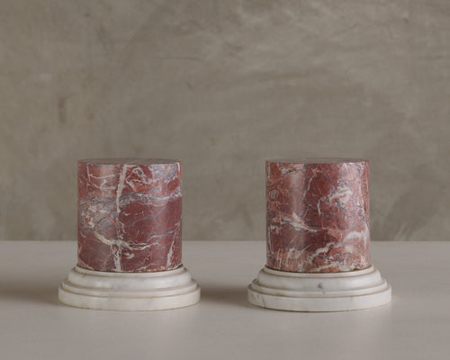 PAIR OF 19TH C GRAND TOUR SOUVENIR COLUMNS