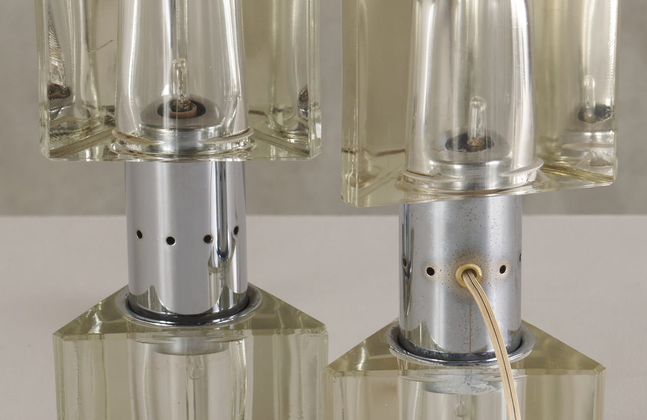 PAIR OF ALESSANDRO MENDINI DOUBLE LIGHTS, ITALY, 1970's