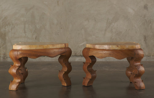 PAIR OF AREQUIPA SIDE TABLES BY MIKE DIAZ