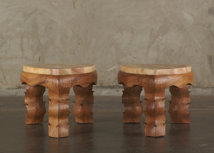 PAIR OF AREQUIPA SIDE TABLES BY MIKE DIAZ