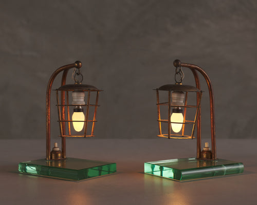 PAIR OF BOUDOIR TABLE LAMPS, ITALY, 1940