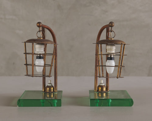 PAIR OF BOUDOIR TABLE LAMPS, ITALY, 1940