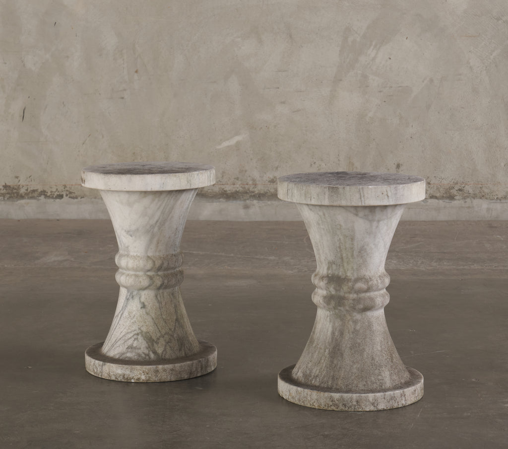 PAIR OF CARRERA MARBLE STOOLS/TABORETS, C1950 – Blackman Cruz