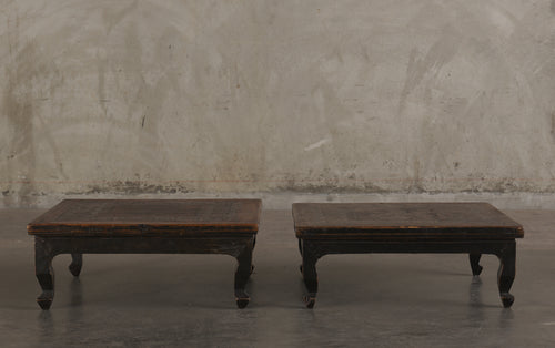 PAIR OF CHINESE PARQUETRY TABLES, c1900