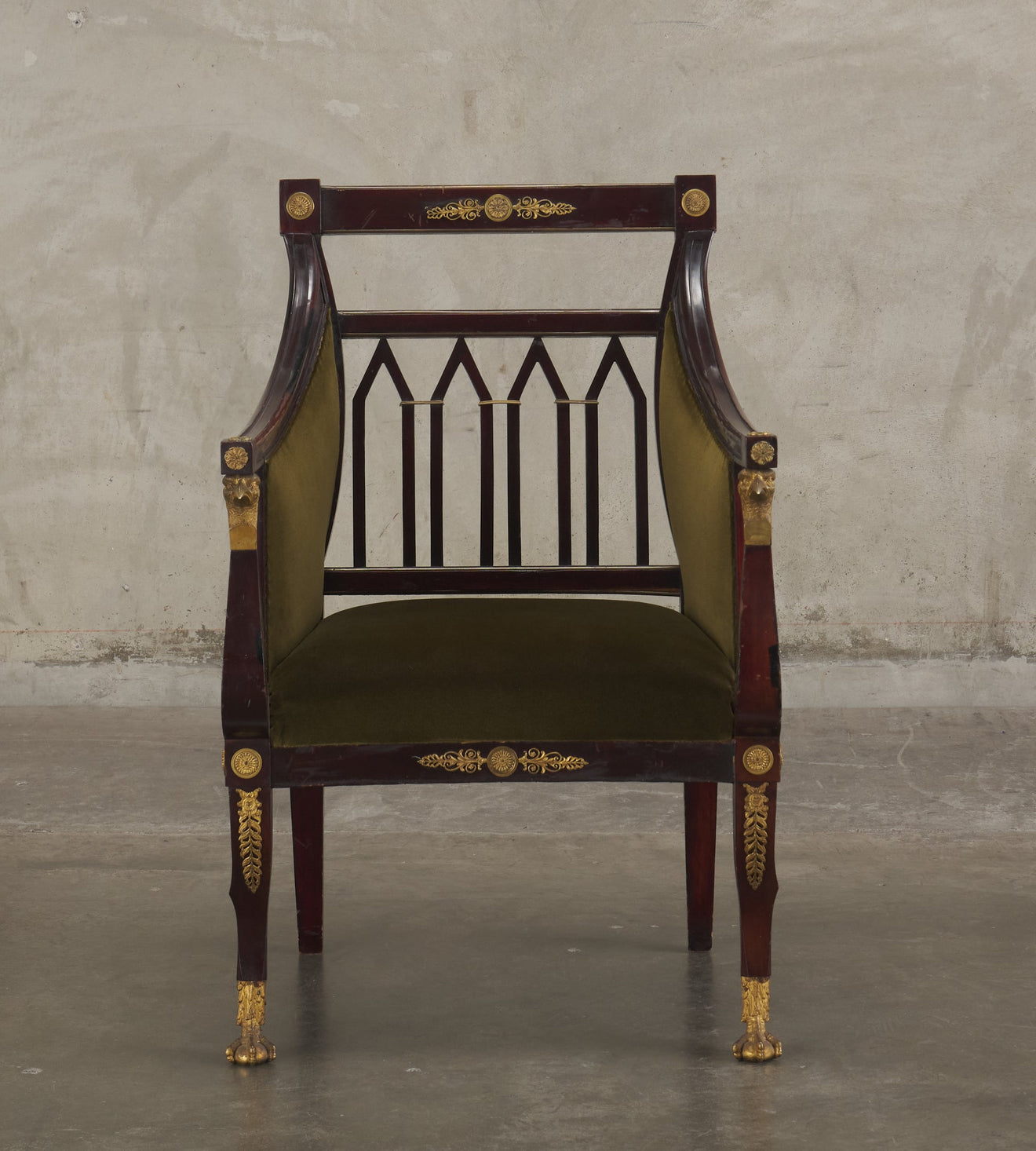 PAIR OF FRENCH,19TH C,EMPIRE FAUTEUILS