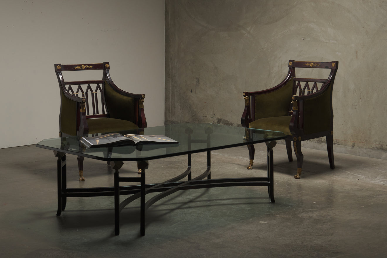 PAIR OF FRENCH,19TH C,EMPIRE FAUTEUILS