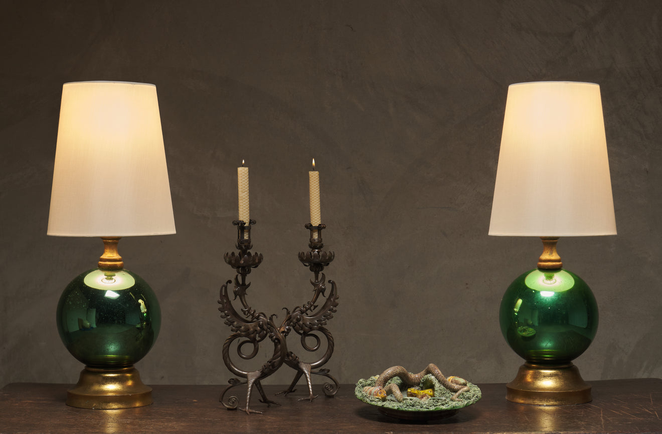PAIR OF GRIFFIN CANDLESTICKS, C1900