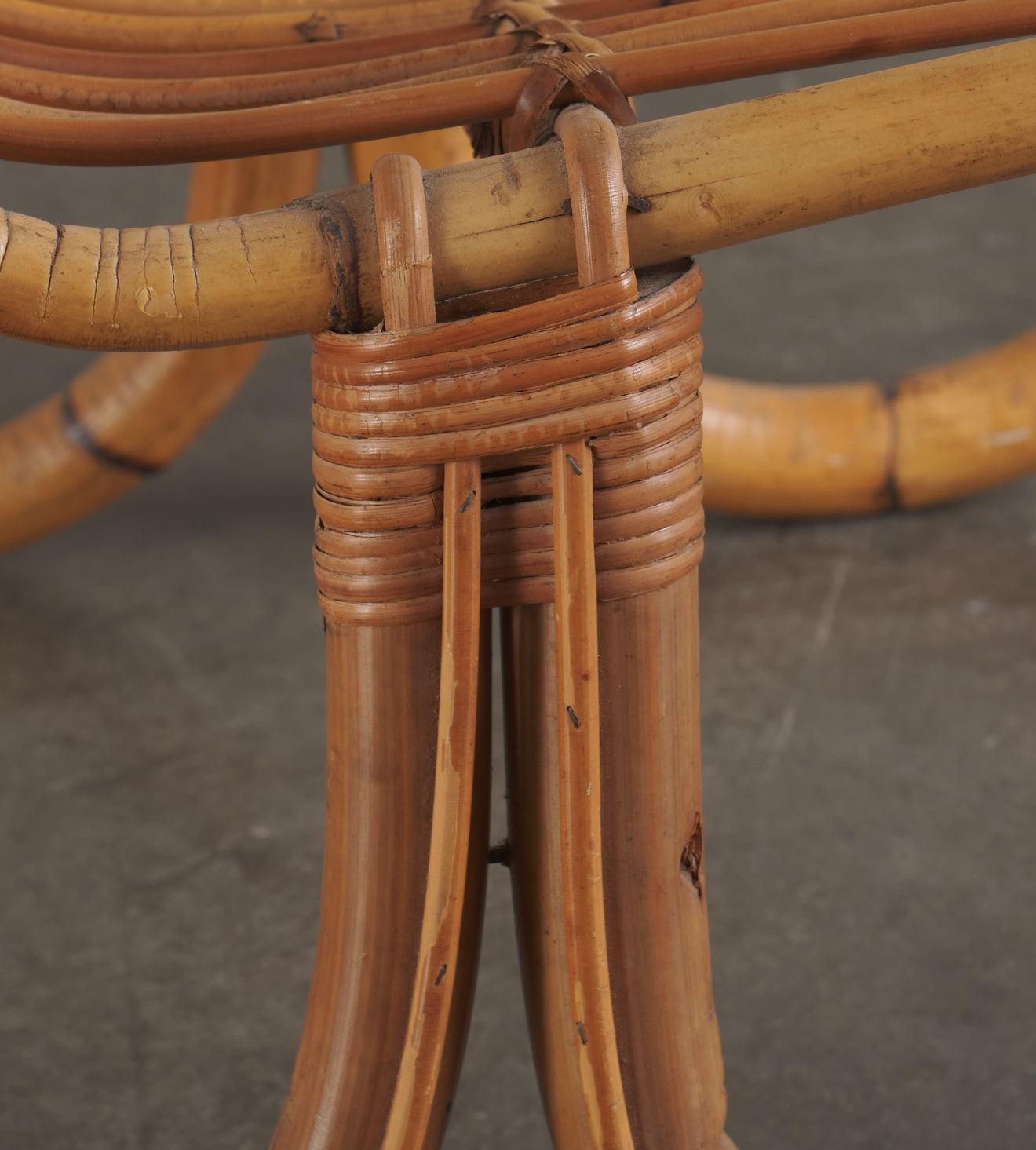 PAIR OF ITALIAN MID CENTURY RATTAN CHAIRS