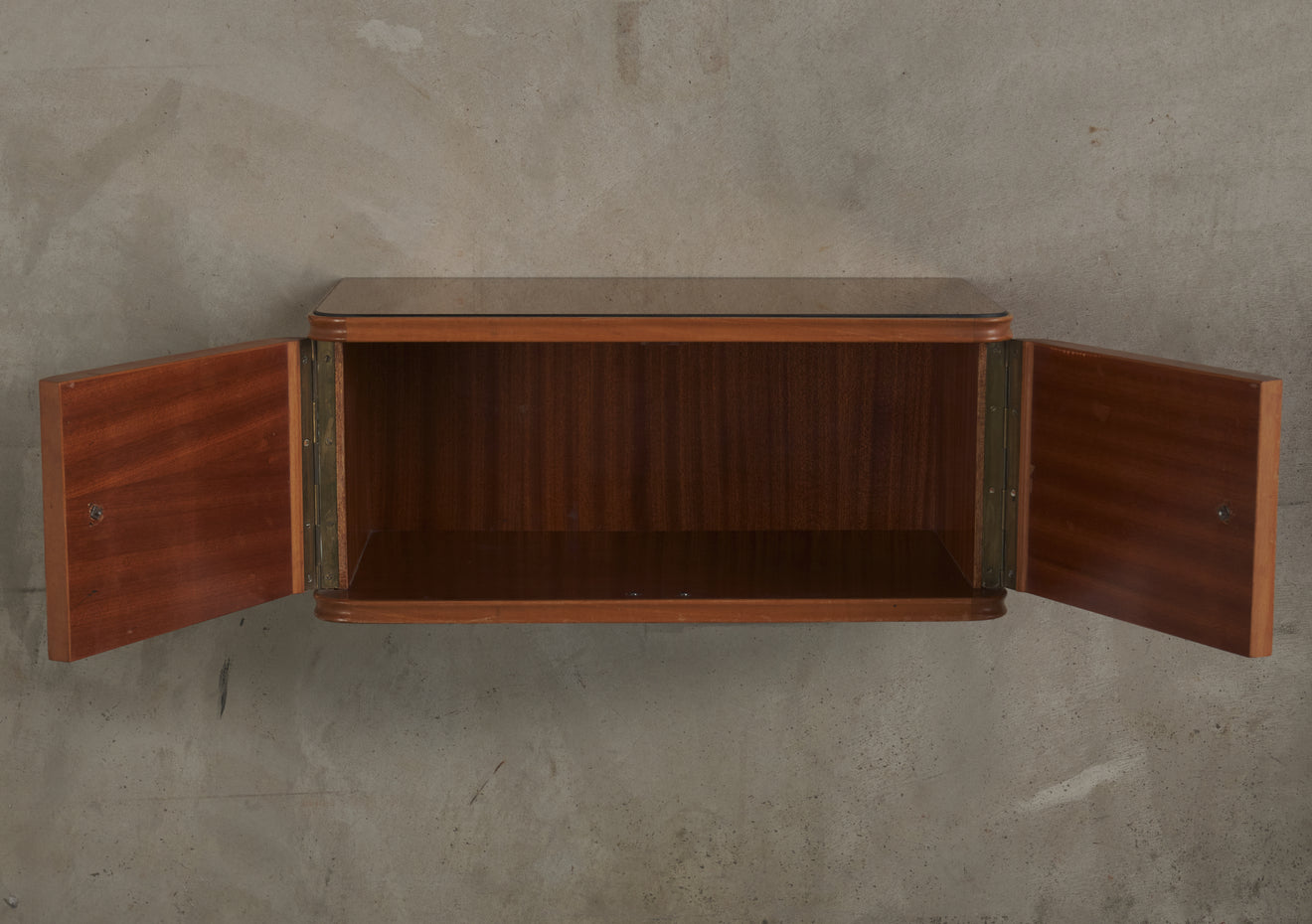 PAIR OF ITALIAN WALL MOUNTED NIGHT STANDS, c1950