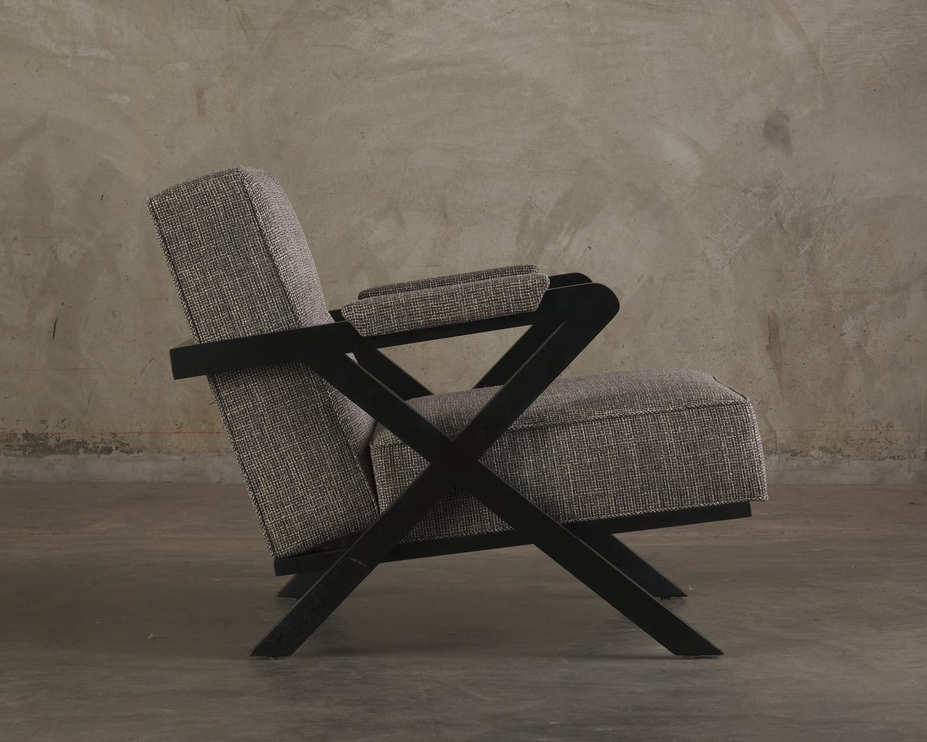 PAIR OF LASZLO LOUNGE CHAIRS, BROWN AND SALTMAN