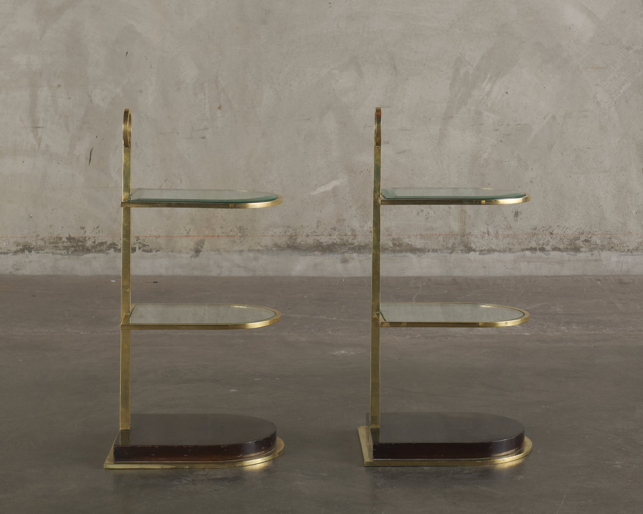 PAIR OF MID CENTURY HOLLYWOOD REGENCY COCKTAIL STANDS