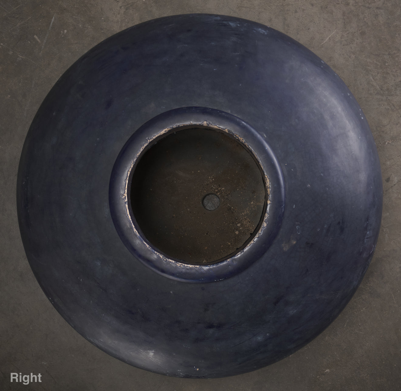 PAIR OF MONUMENTAL BLUE GLAZED GARDEN URNS, C1900