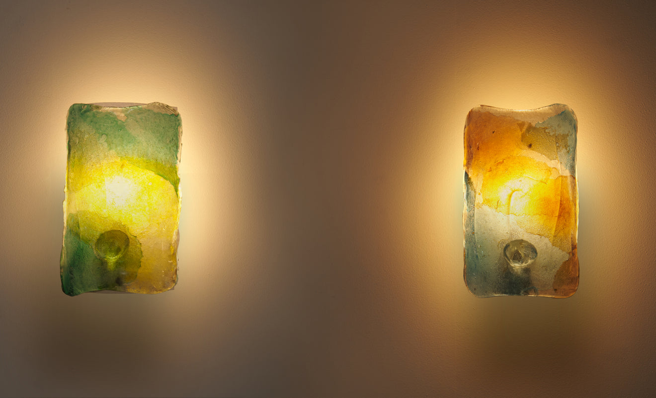 PAIR OF MURANO GLASS SCONCES, MID 20th C