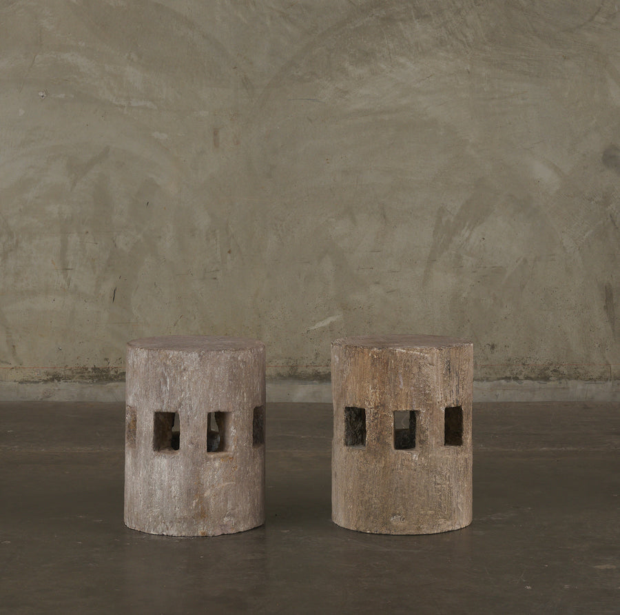 PAIR OF PERFORATED CANTERA DRUMS, MEDIUM