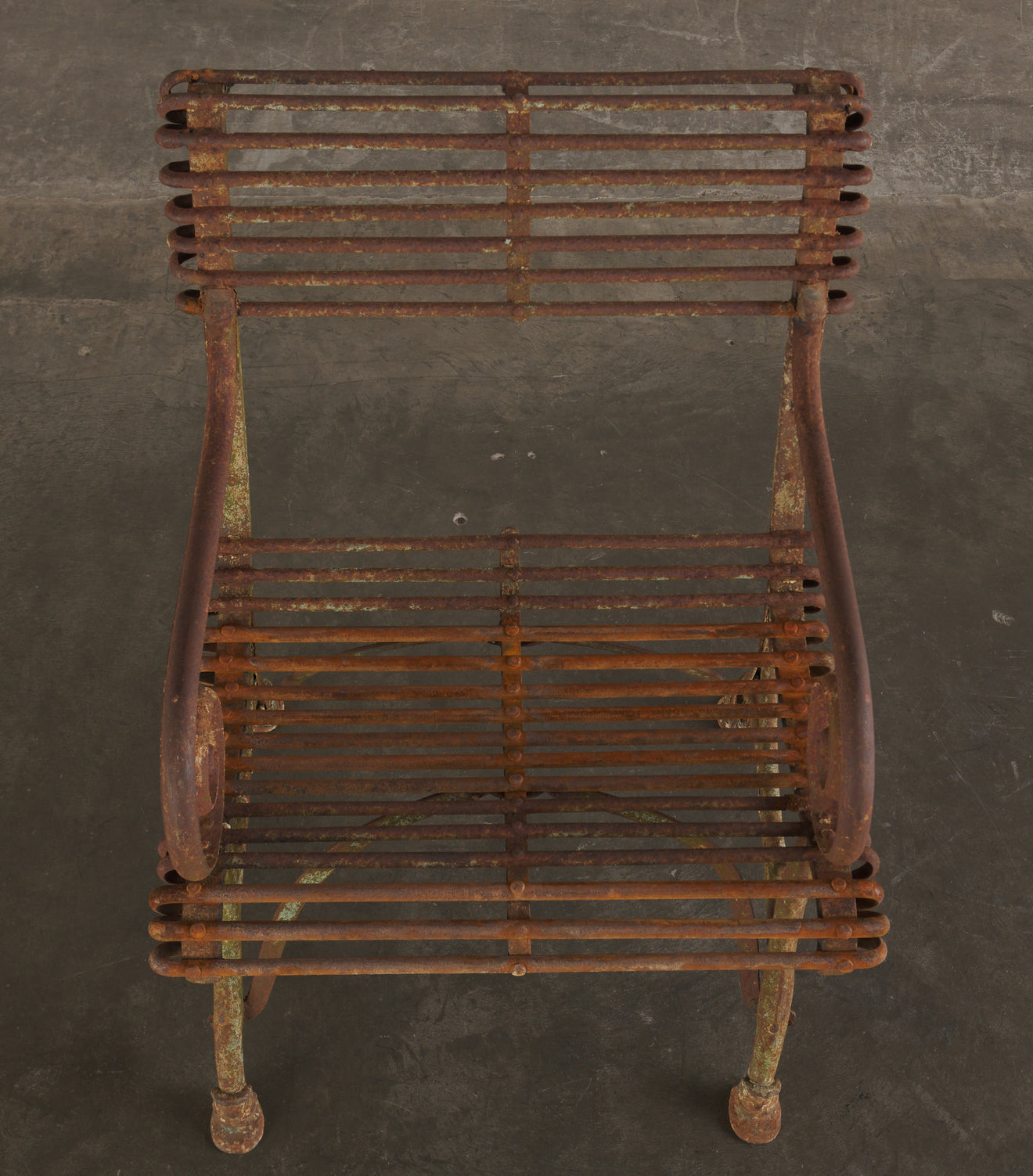 PAIR OF SAINT SAUVEUR 'ARRAS' IRON ARM CHAIRS, FRANCE C1900