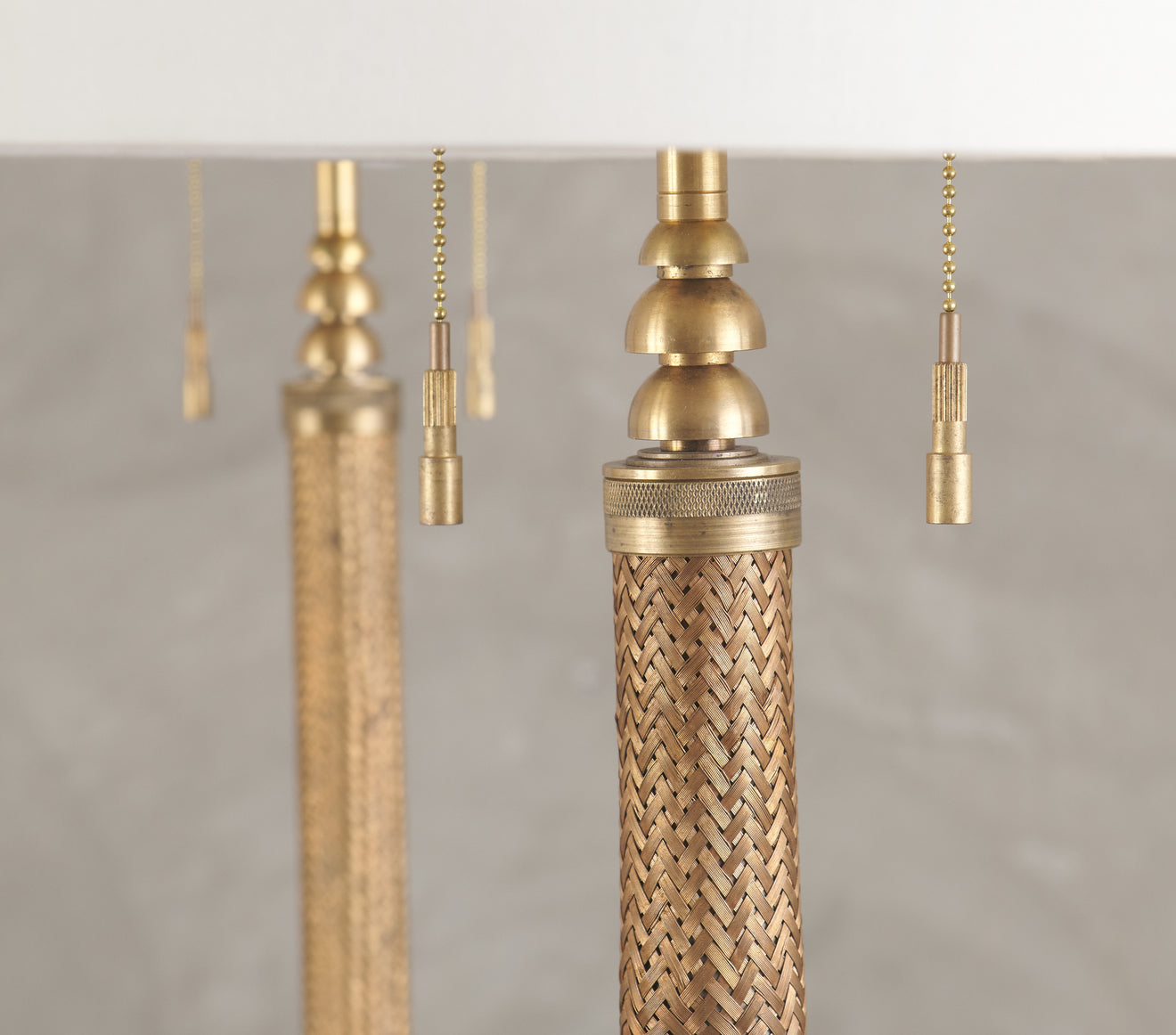 PAIR OF SNAKESKIN STANDING LAMPS BY GIANNI VALLINO