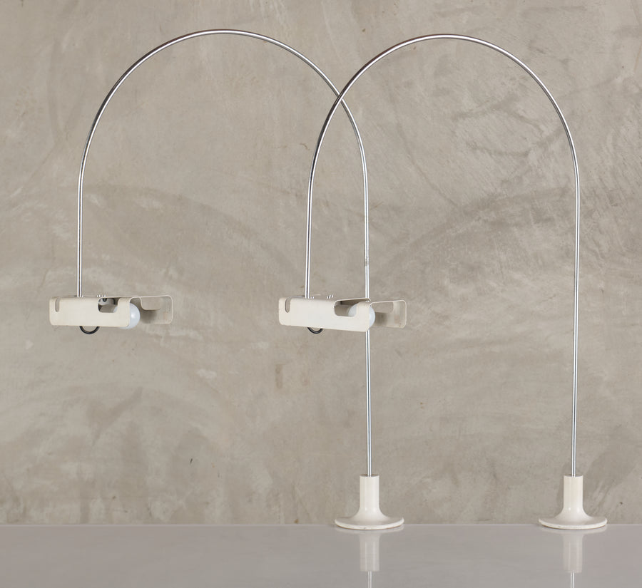 PAIR OF SPIDER SERIES CLAMP LAMPS BY JOE COLOMBO FOR OLUCE
