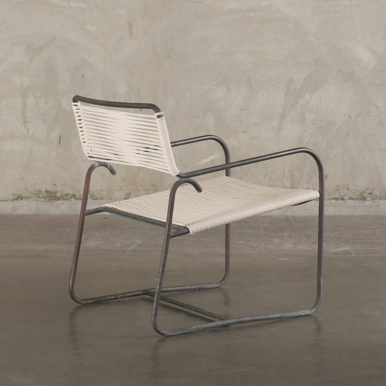PAIR OF WALTER LAMB BRONZE ARM CHAIRS, MID 20TH C