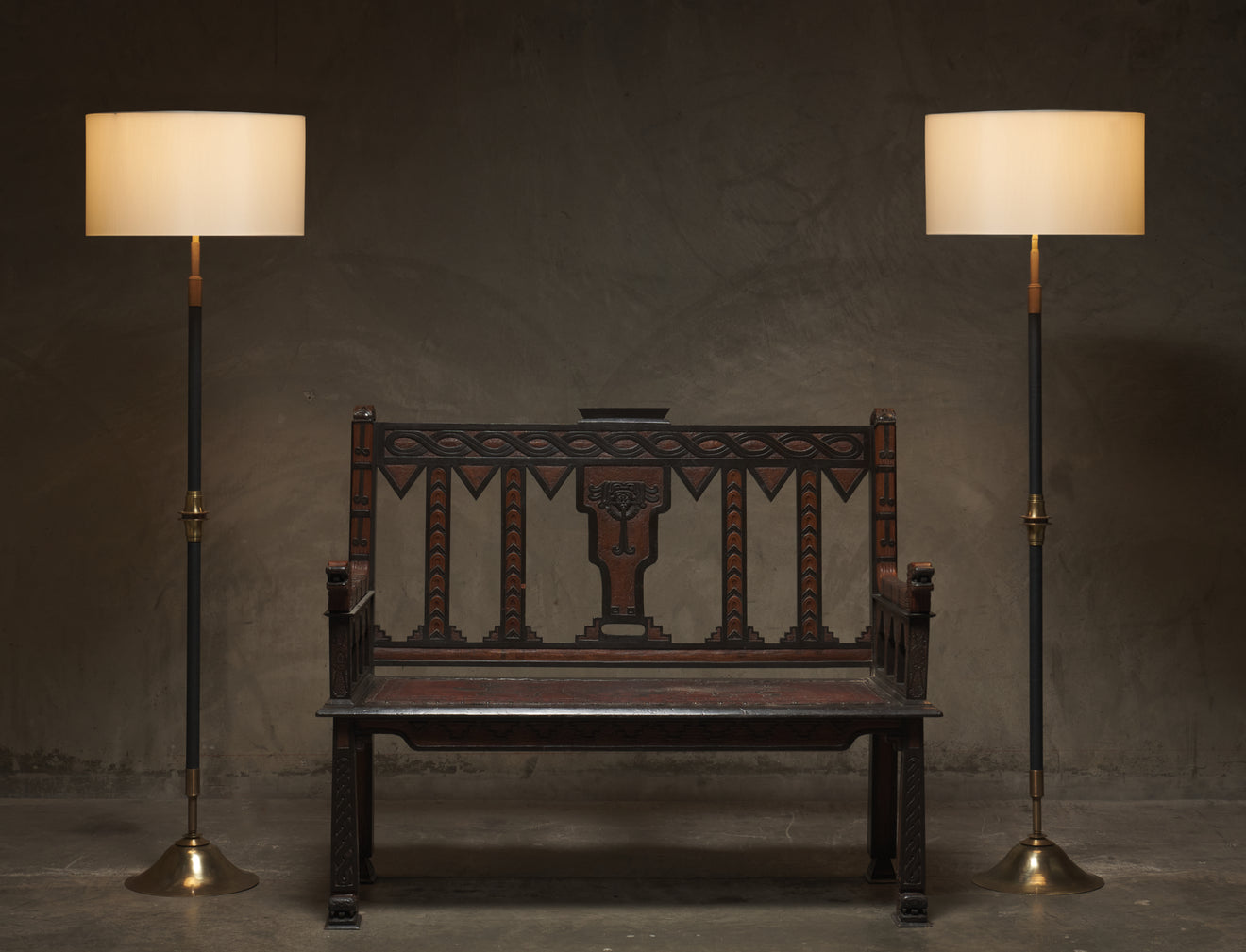 PAIR OF 'SEDENTARY MOVEMENT' FLOOR LAMPS BY GIANNI VALLINO