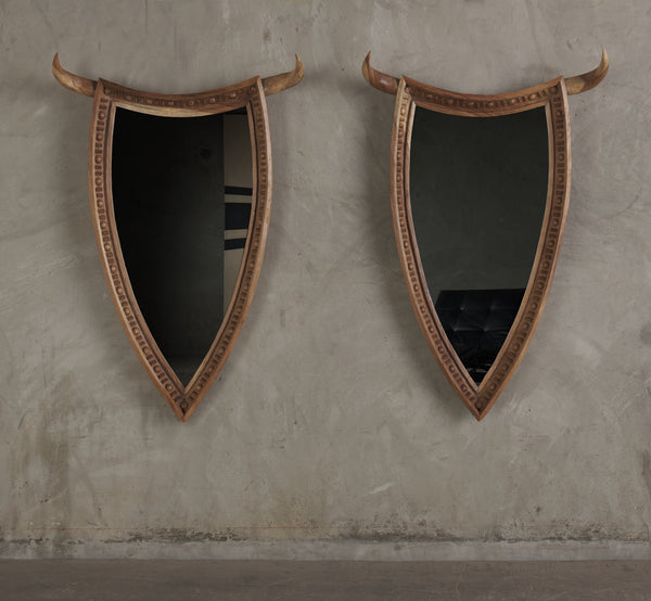 PAIR OF LARGE MINOTAUR MIRRORS BY MIKE DIAZ – Blackman Cruz
