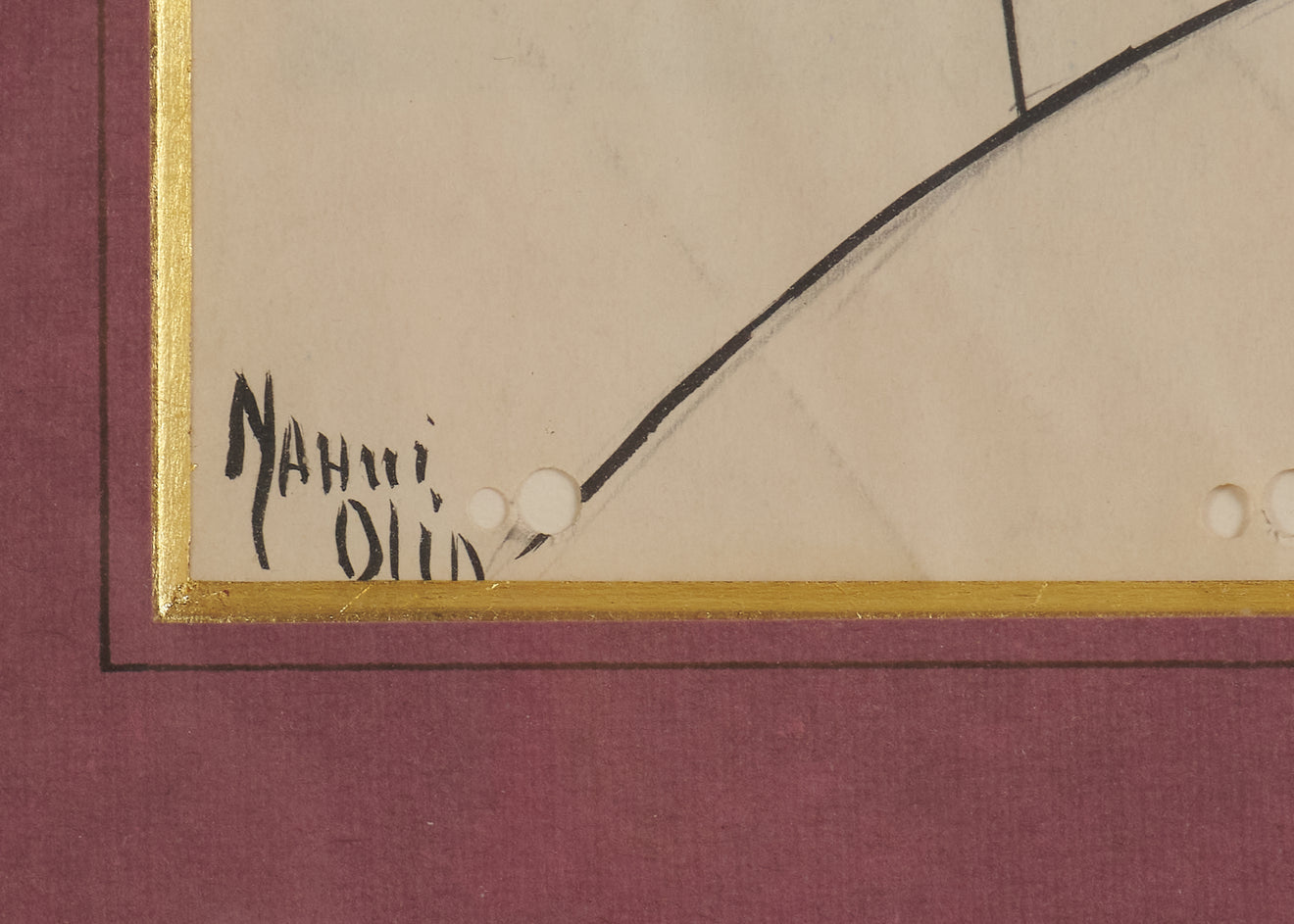 PAIR OF NAHUI OLIN (1893-1978 ) DRAWINGS OF TWO MEN