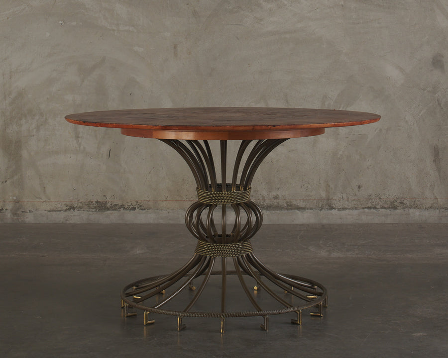PANI LEATHER TOP CENTER TABLE