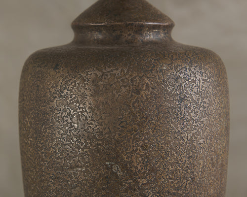 PATINATED COPPER URN TABLE LAMP,1940s