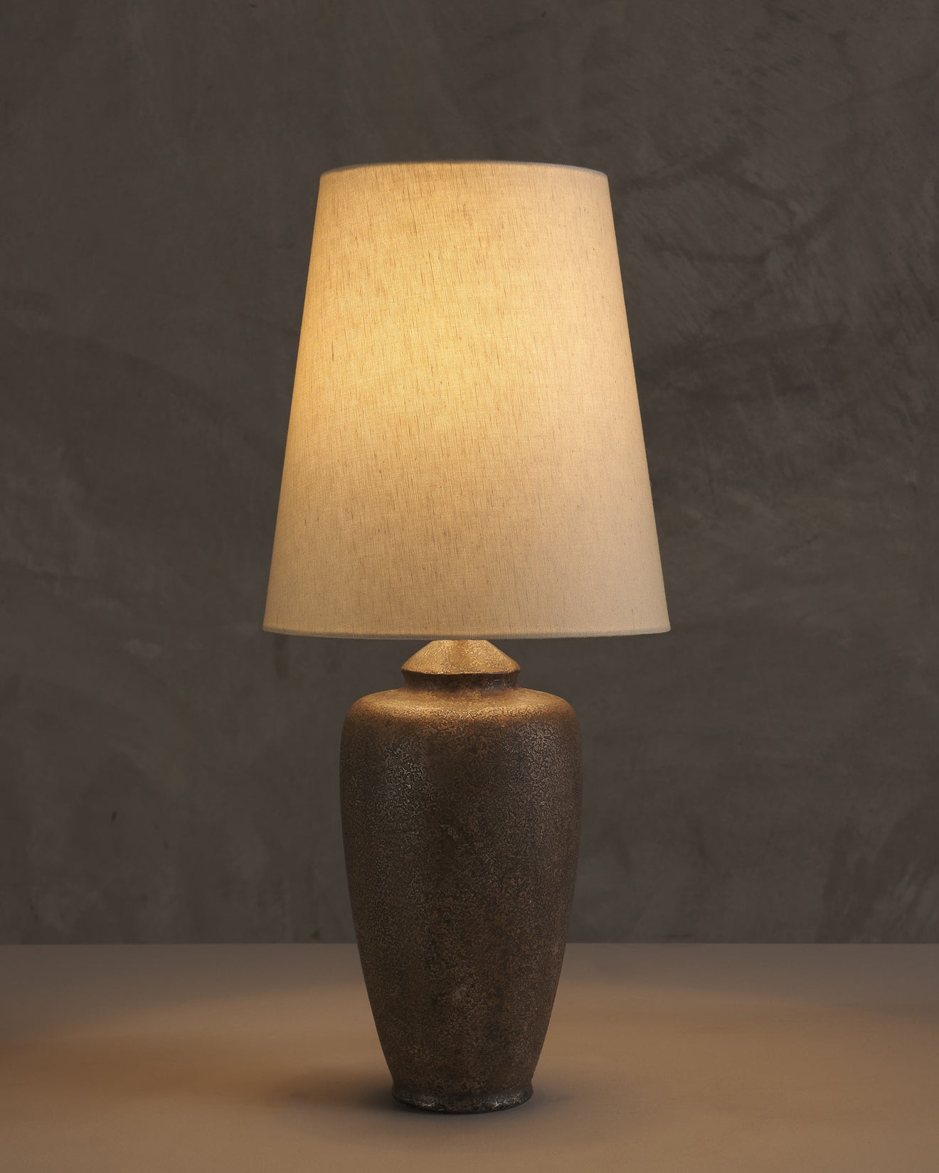 PATINATED COPPER URN TABLE LAMP,1940s