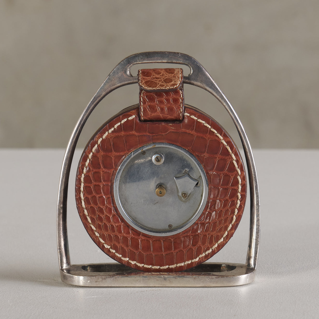 PAUL DUPRÉ-LAFON FOR HERMES STIRRUP DESK CLOCK, FRANCE, C1930