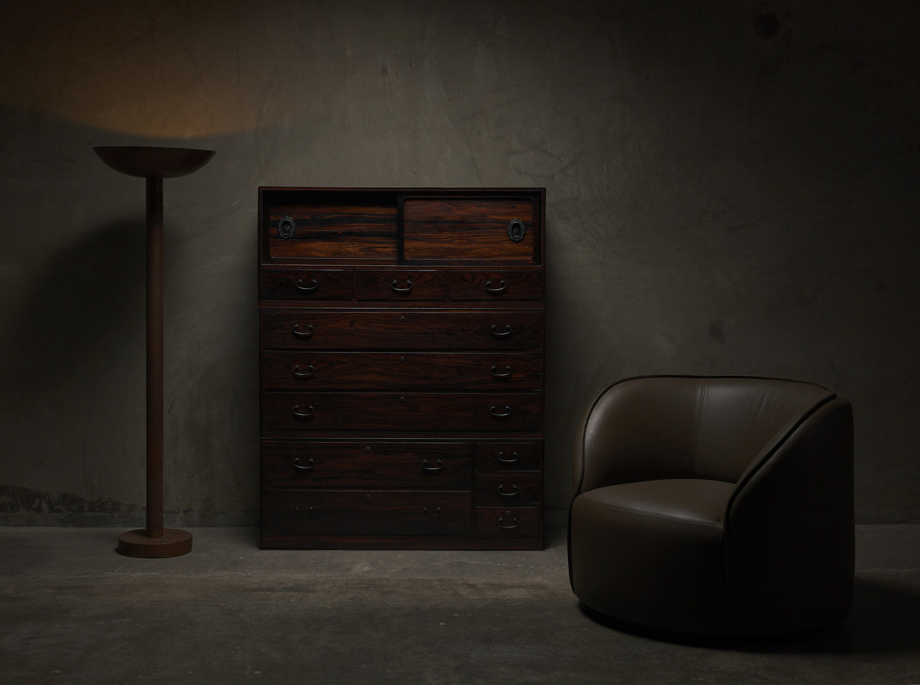 PERSIMMON WOOD TANSU, A