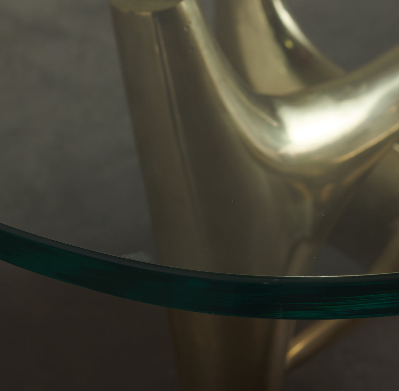 PHILIPPE HIQUILY BRASS COFFEE TABLE, c1970 (ATTRIBUTED)