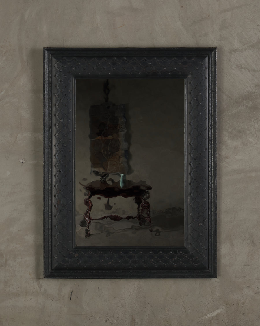 PORTUGUESE EBONIZED WOOD FRAMED MIRROR