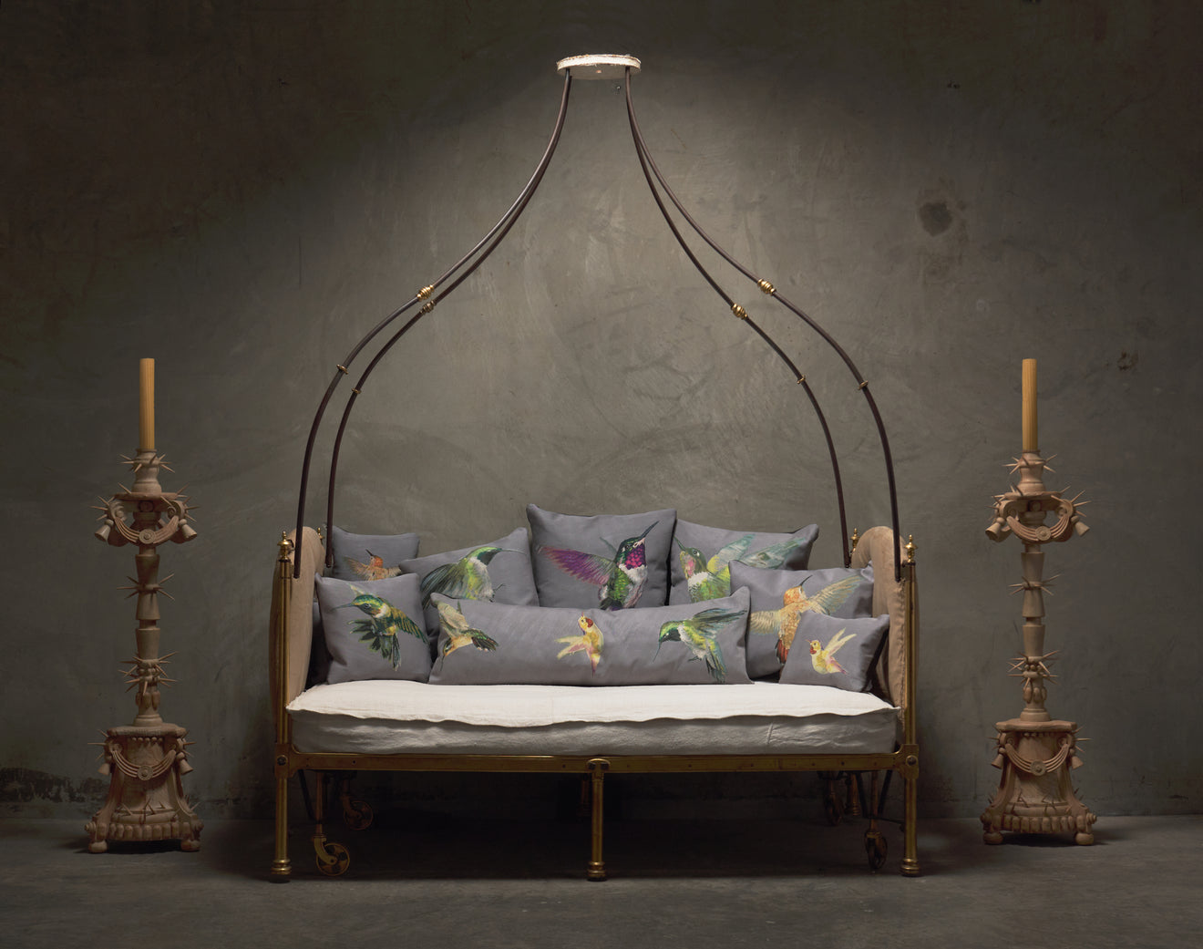 ALEXANDER MCQUEEN AUBUSSON HUMMINGBIRD PILLOW(S), MED