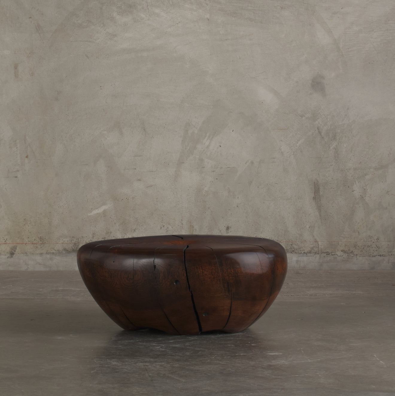 RED OAK SIDE TABLE BY DAN POLLOCK