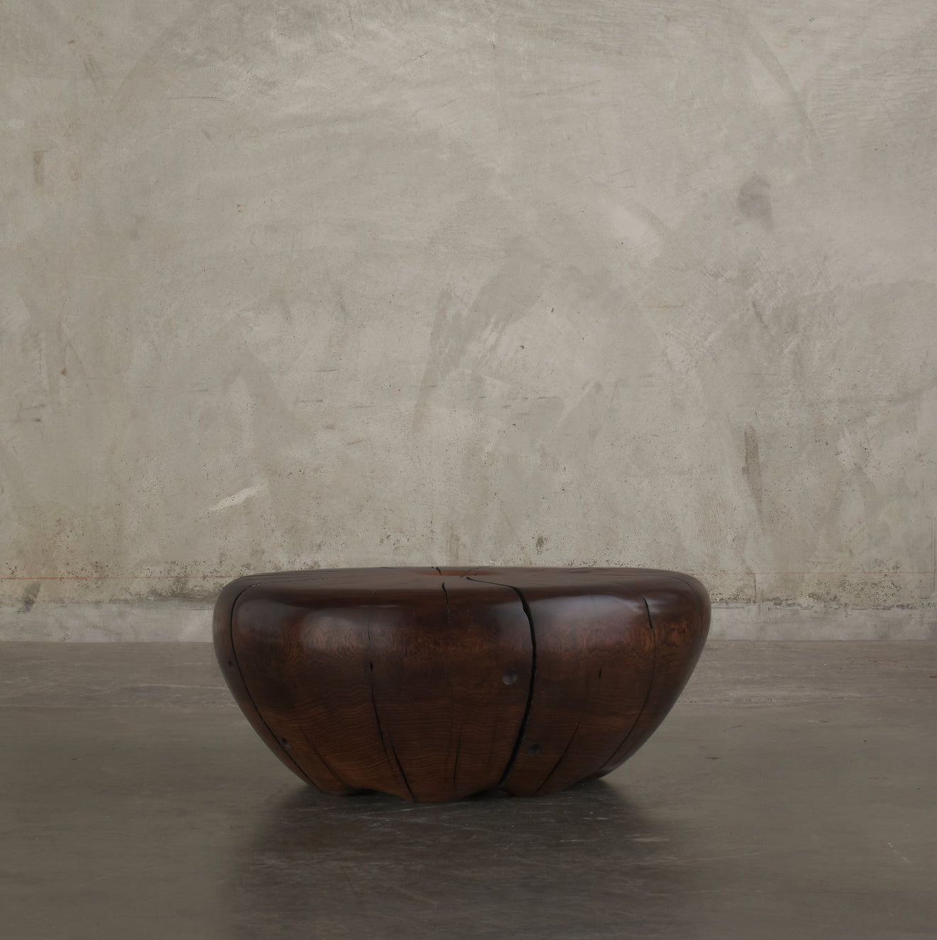 RED OAK SIDE TABLE BY DAN POLLOCK