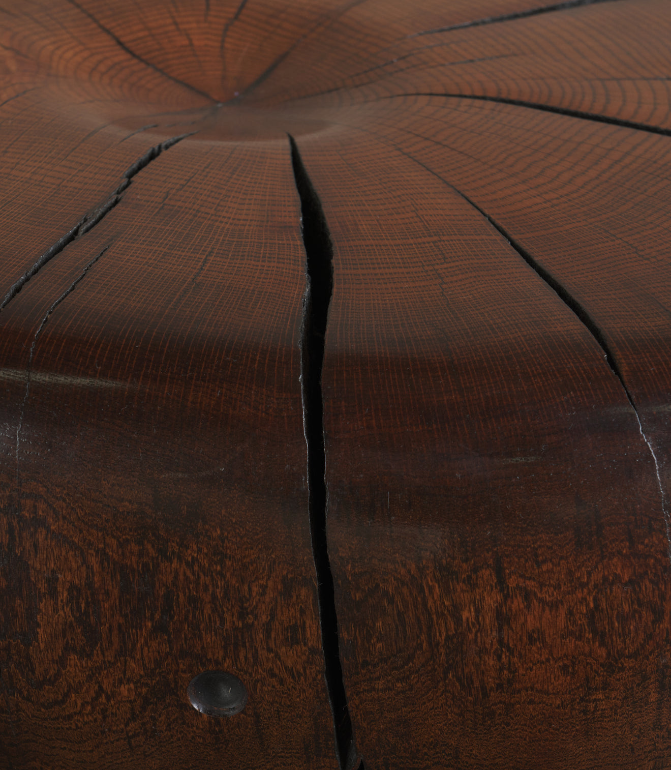 RED OAK SIDE TABLE BY DAN POLLOCK