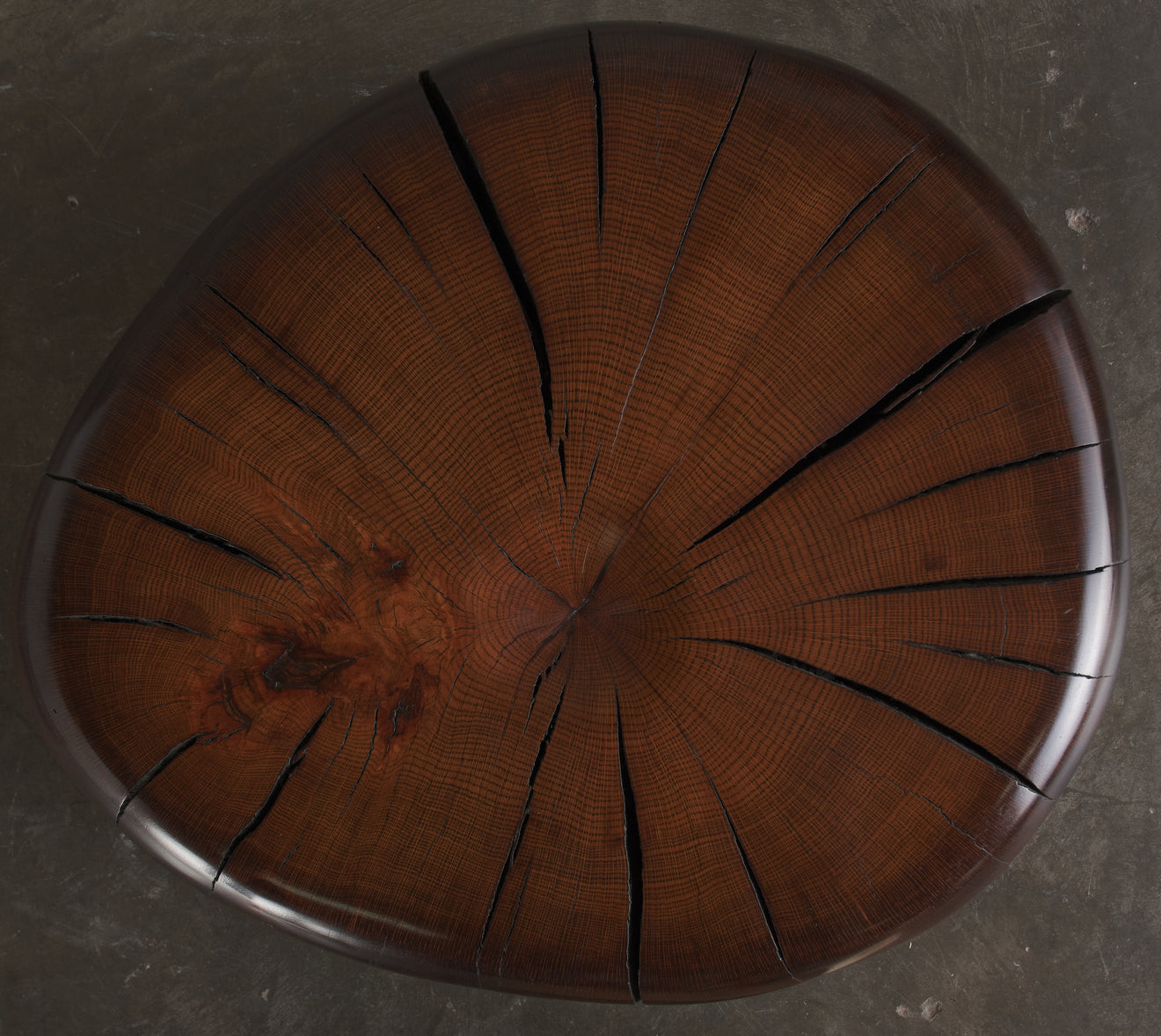 RED OAK SIDE TABLE BY DAN POLLOCK