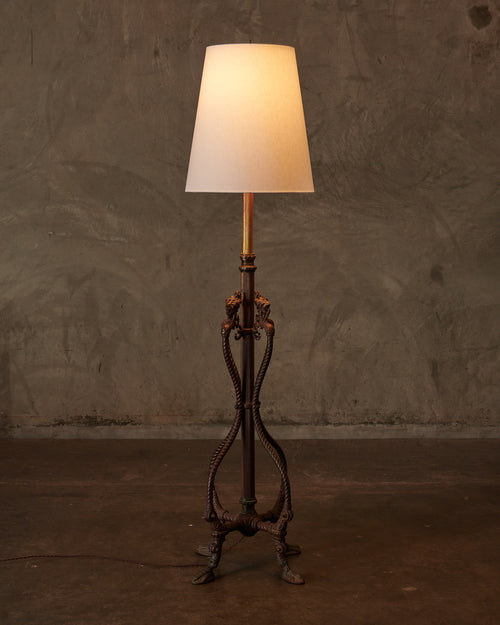 RENAISSANCE REVIVAL BRASS FLOOR LAMP