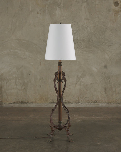 RENAISSANCE REVIVAL BRASS FLOOR LAMP