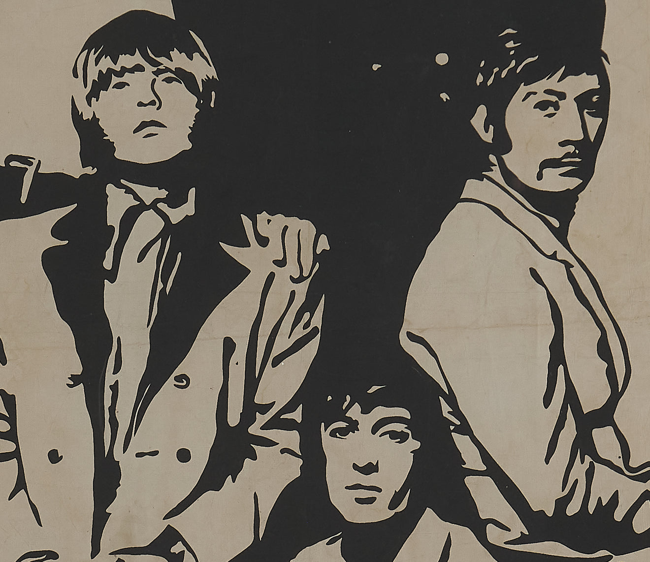 ROLLING STONES "GOT LIVE IF YOU WANT IT! " 1966 ORIGINAL PROMOTIONAL BANNER