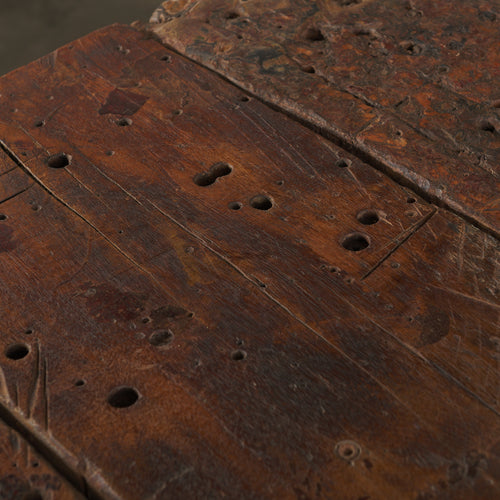 RUSTIC WORK TABLE WITH VICE