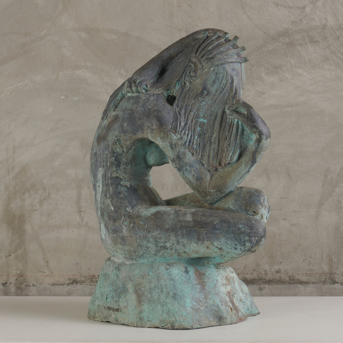 'RAIN' BY AVARD TENNYSON FAIRBANKS (1897-1987) BRONZE, 1933